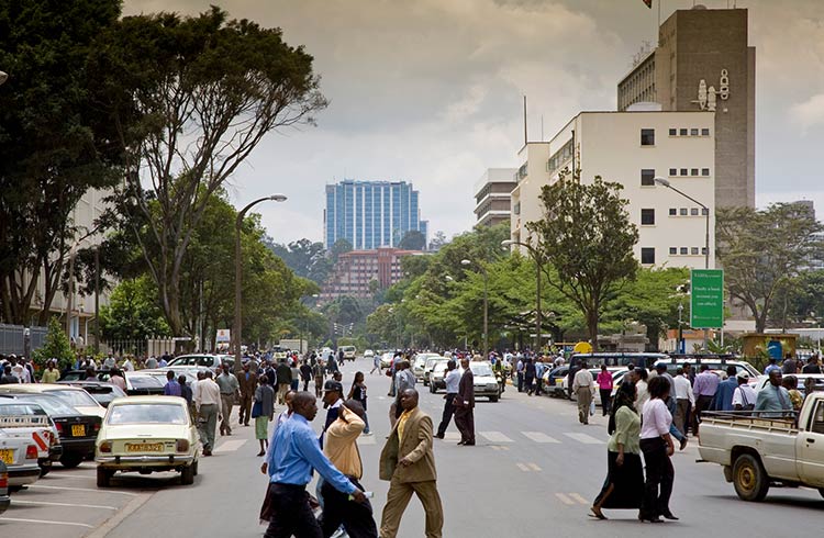 A busy Nairobi street