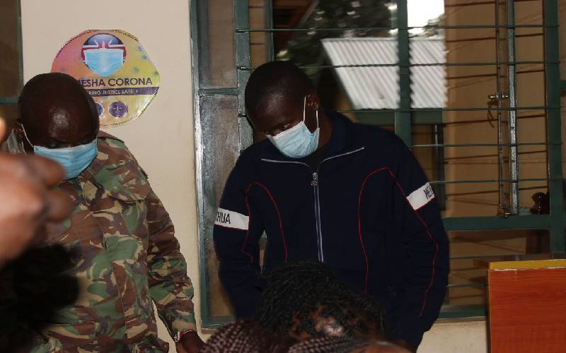 The mother of Emma Wanyota, the slain Eldoret based Vera Beauty College student Beatrice Naliaka gives her testimony before Eldoret High Court Judge Stephen Githinji in a case where Mustapha Idd is accused of killing her daughter.