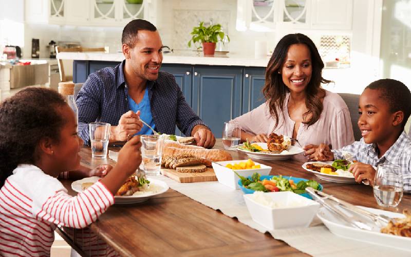 Family eating